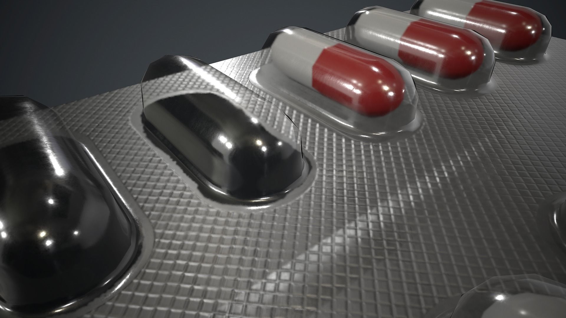 Pills Pack 1 PBR Game Ready Low-poly 3D model_11