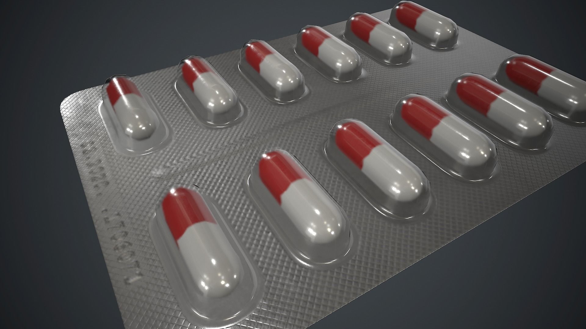 Pills Pack 1 PBR Game Ready Low-poly 3D model_5