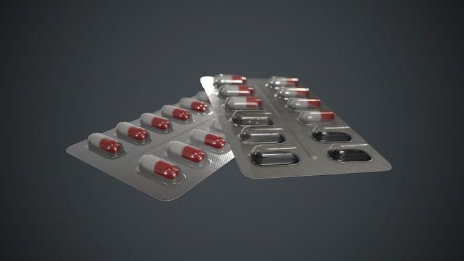 Pills Pack 1 PBR Game Ready Low-poly 3D model