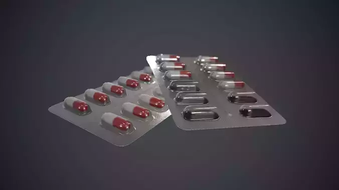 Pills Pack 1 PBR Game Ready Low-poly 3D model