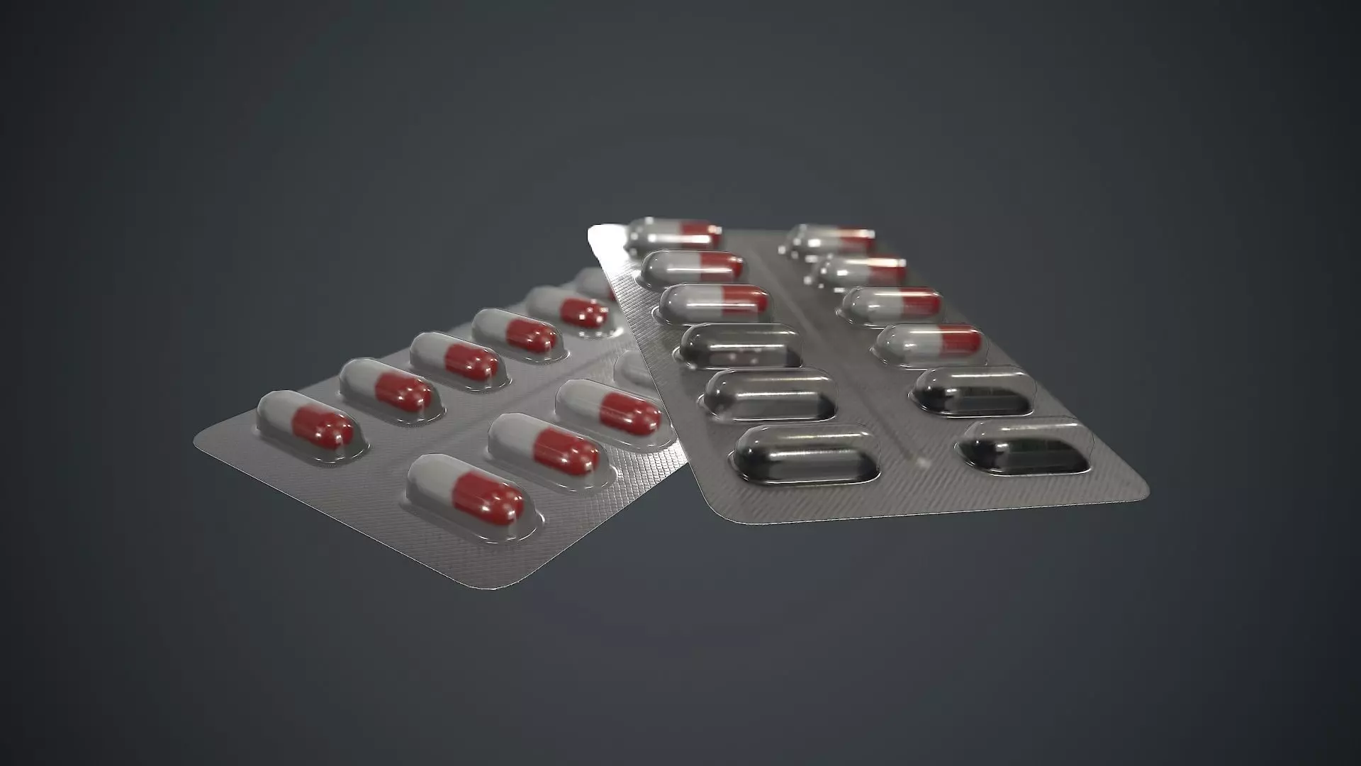 Pills Pack 1 PBR Game Ready Low-poly 3D model_0