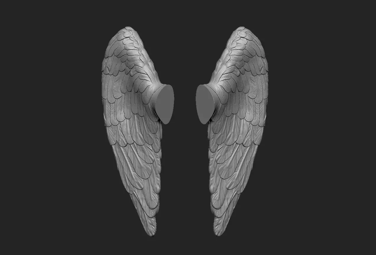 Little angel wings 3D print model_0