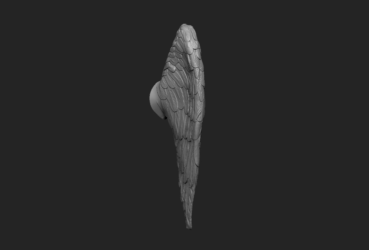Little angel wings 3D print model_6