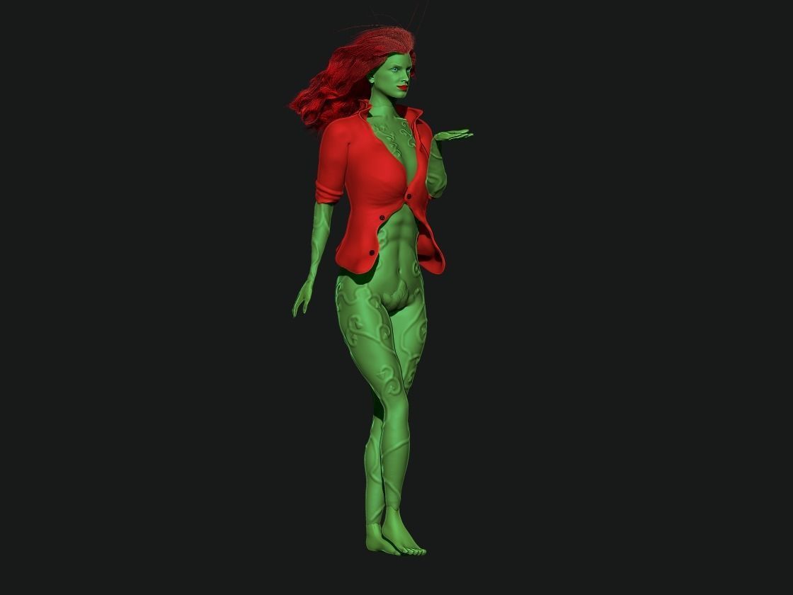Poison Ivy Arkham City 3D print model_4