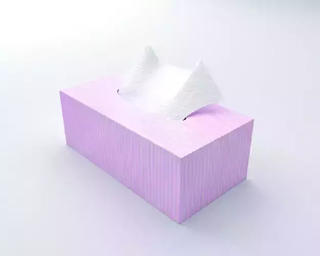 Box Of Napkins Low-poly 3D model