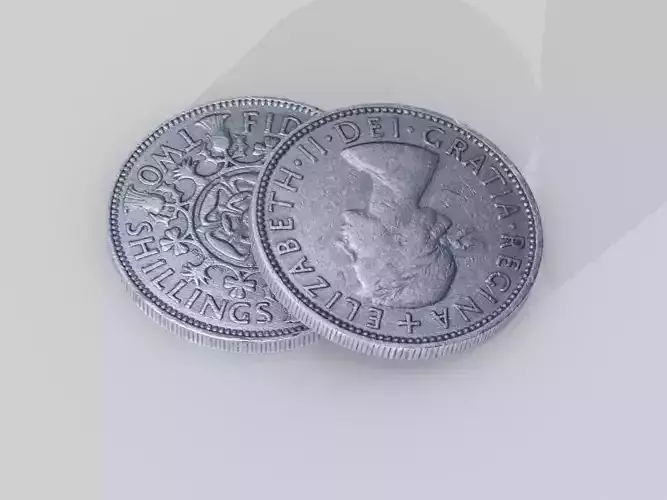 British Florin - 2 Shillings - Coins 1950-1964-1967