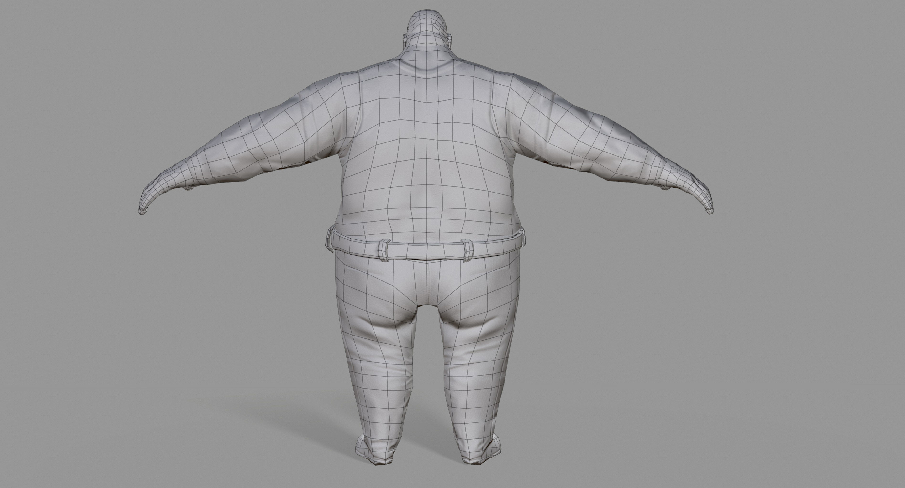 Fat Gangster Low-poly 3D model_29