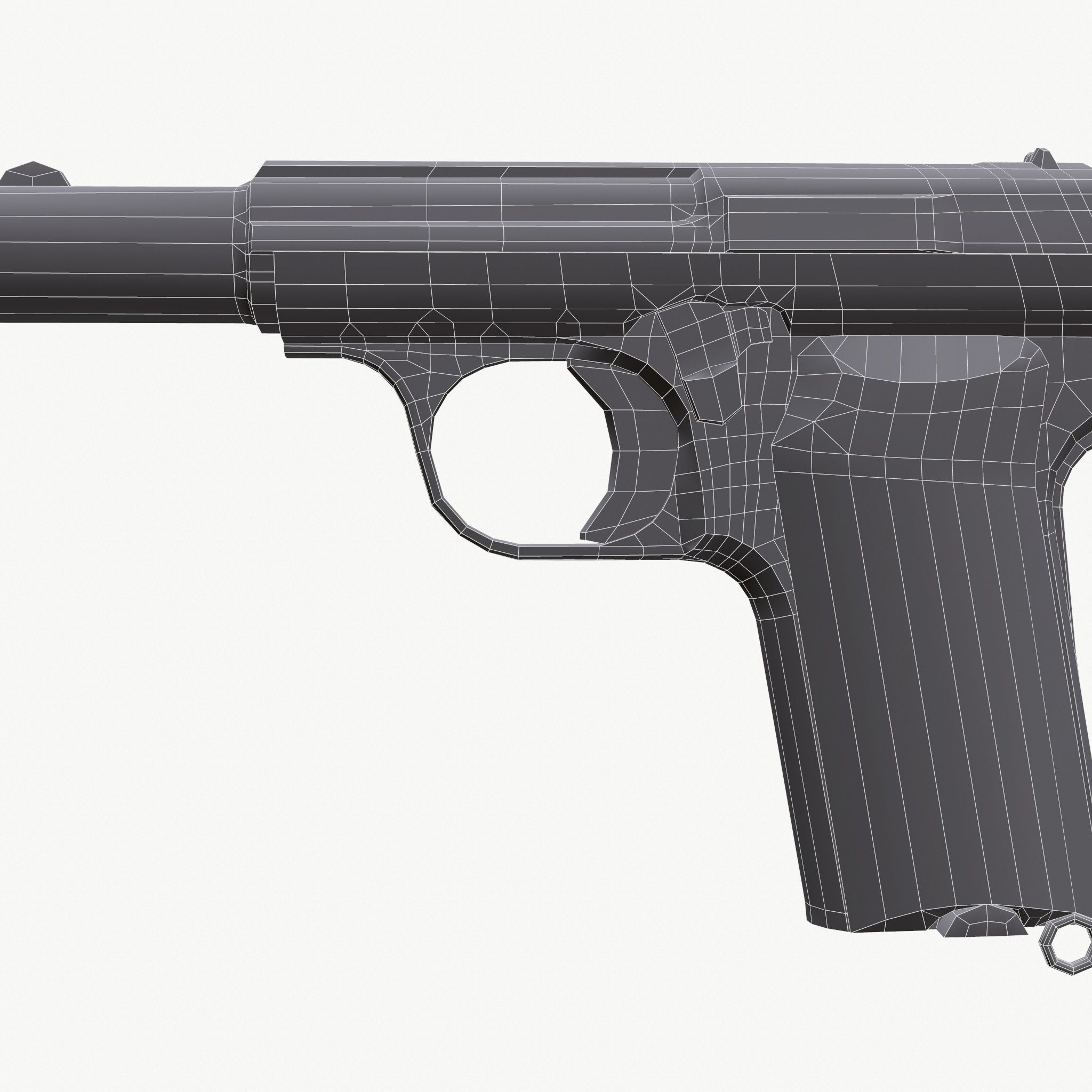 Astra 300 Gun Low-poly 3D model_9