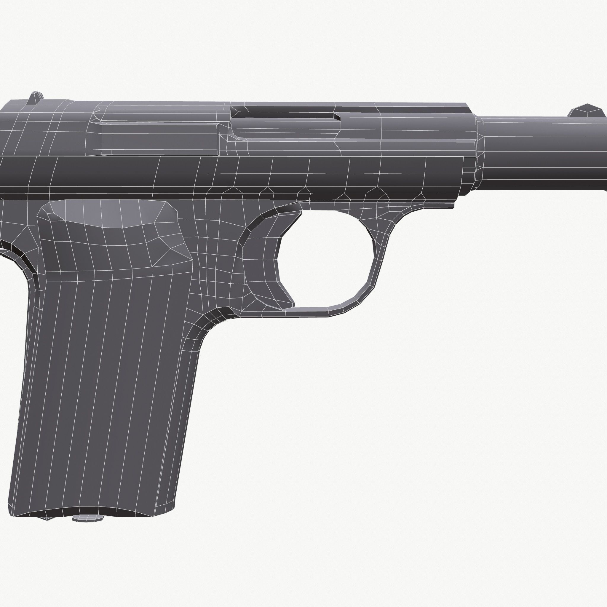 Astra 300 Gun Low-poly 3D model_8