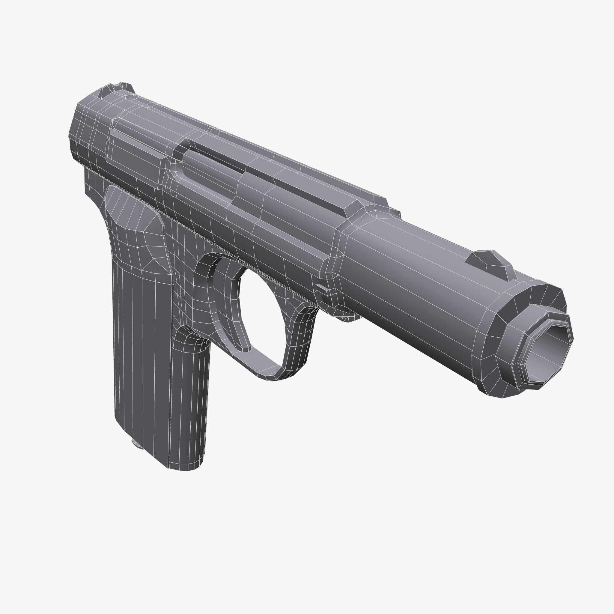 Astra 300 Gun Low-poly 3D model_11