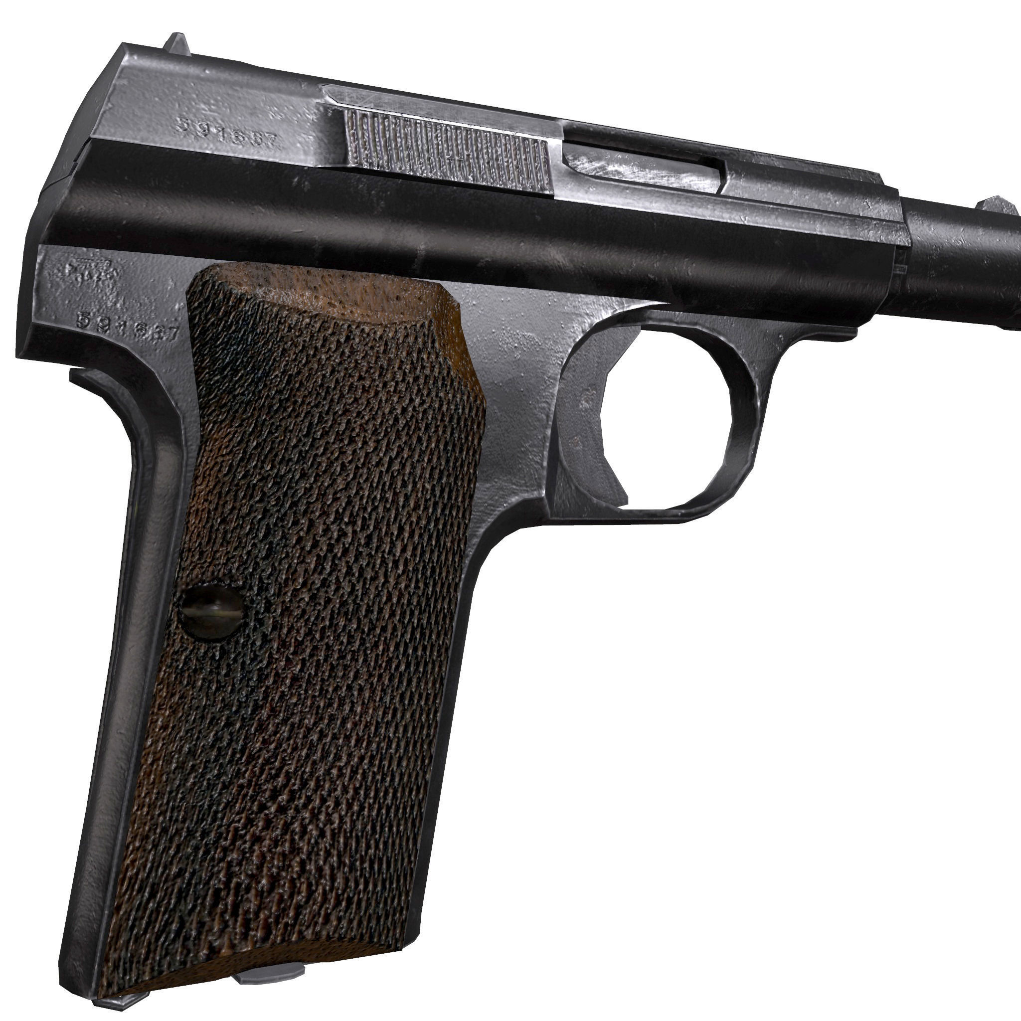 Astra 300 Gun Low-poly 3D model_3