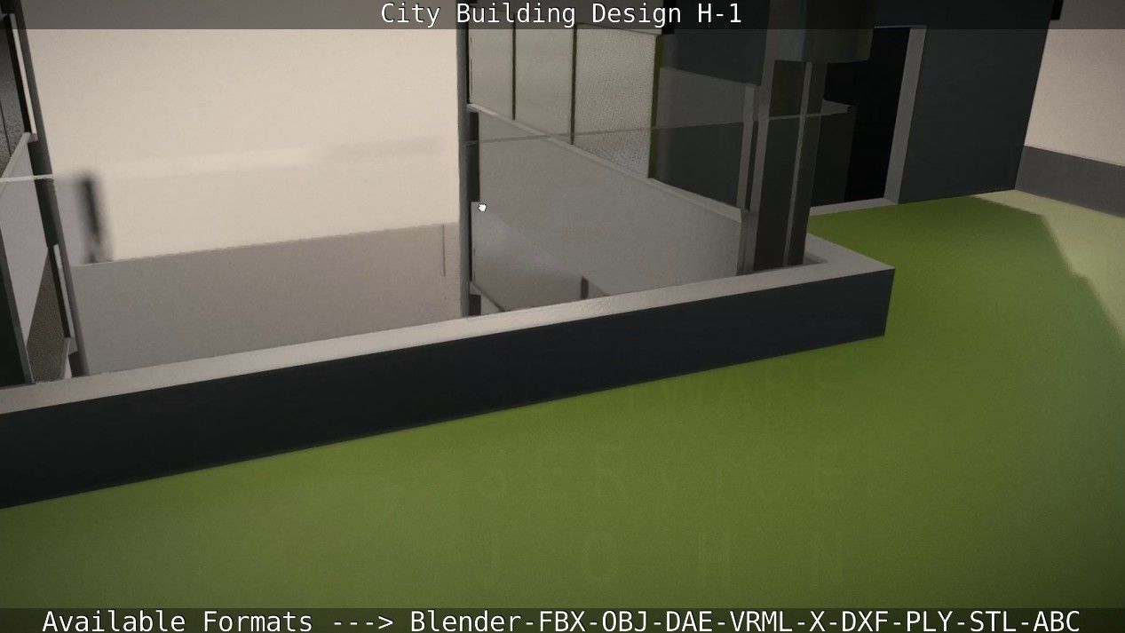 City Building Design H-1 Low-poly 3D model_131