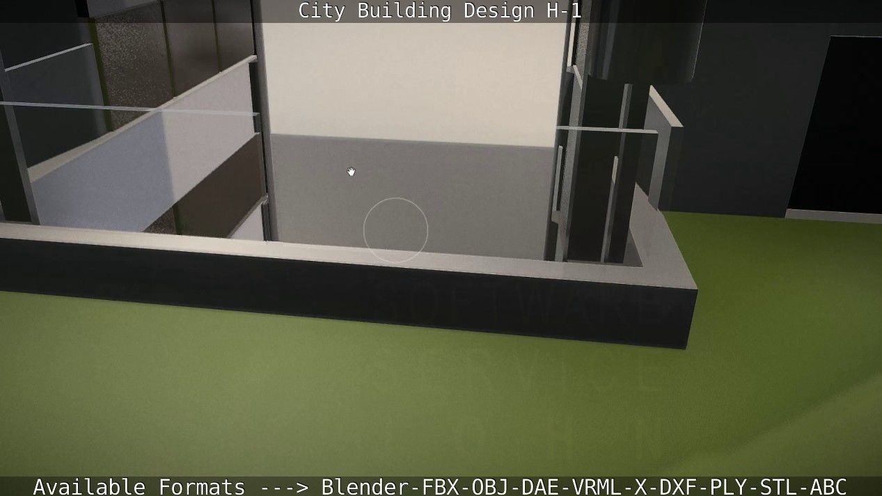 City Building Design H-1 Low-poly 3D model_130