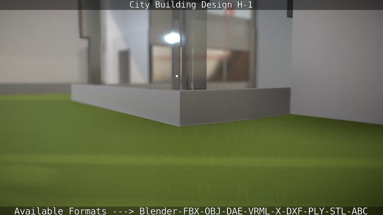 City Building Design H-1 Low-poly 3D model_127