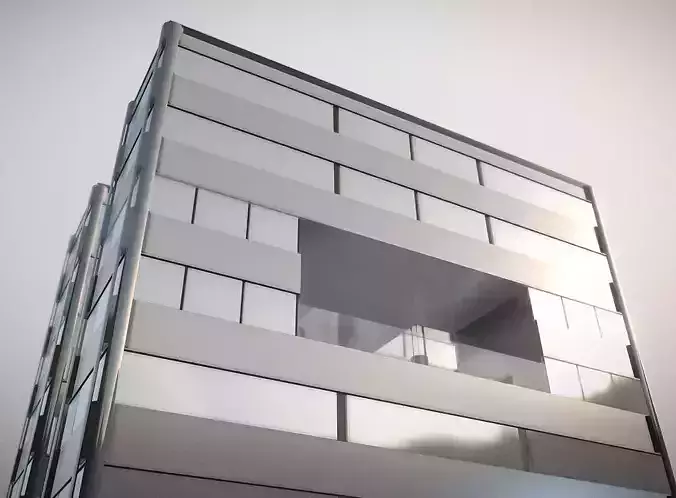 City Building Design H-1 Low-poly 3D model