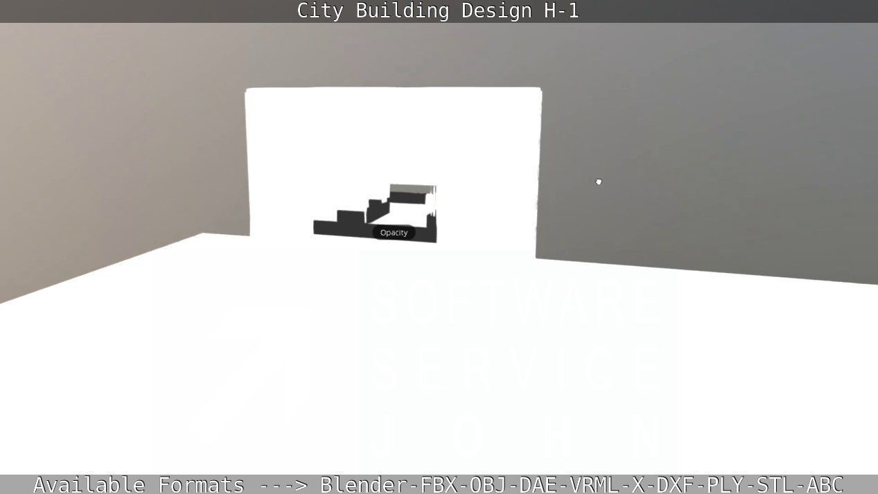 City Building Design H-1 Low-poly 3D model_101