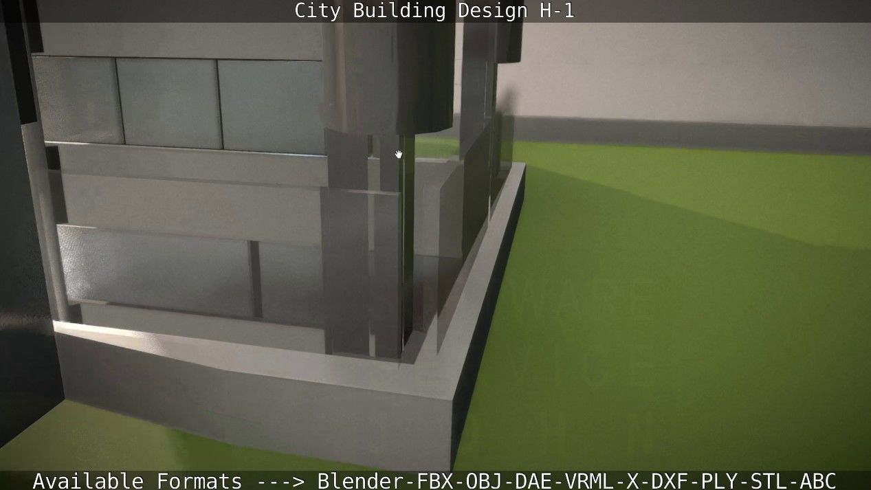 City Building Design H-1 Low-poly 3D model_132