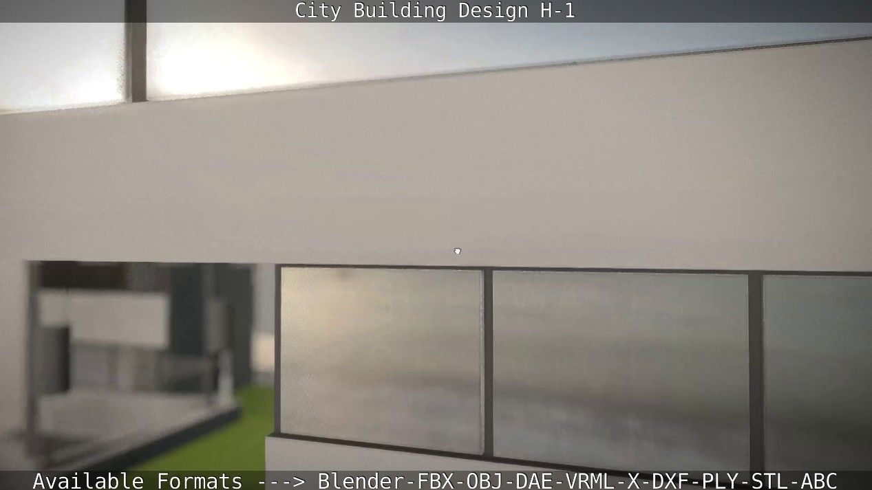 City Building Design H-1 Low-poly 3D model_31