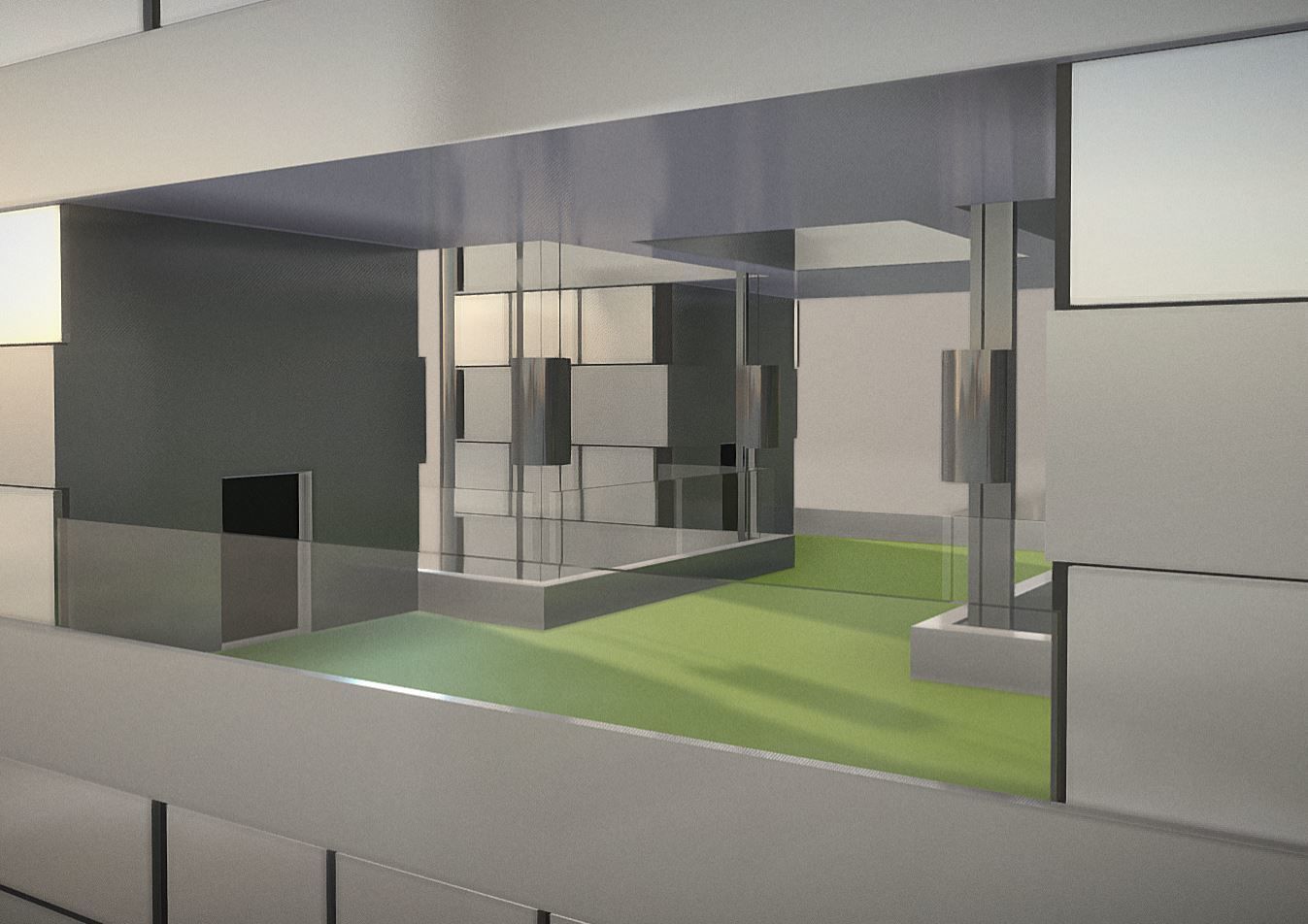City Building Design H-1 Low-poly 3D model_8