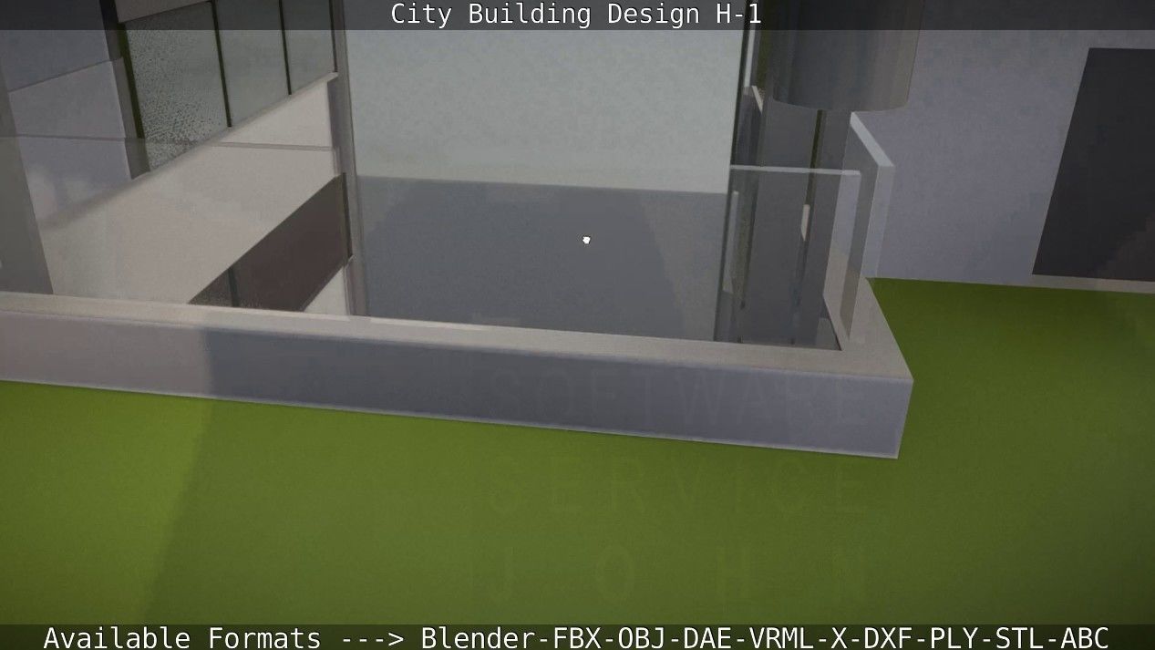 City Building Design H-1 Low-poly 3D model_129