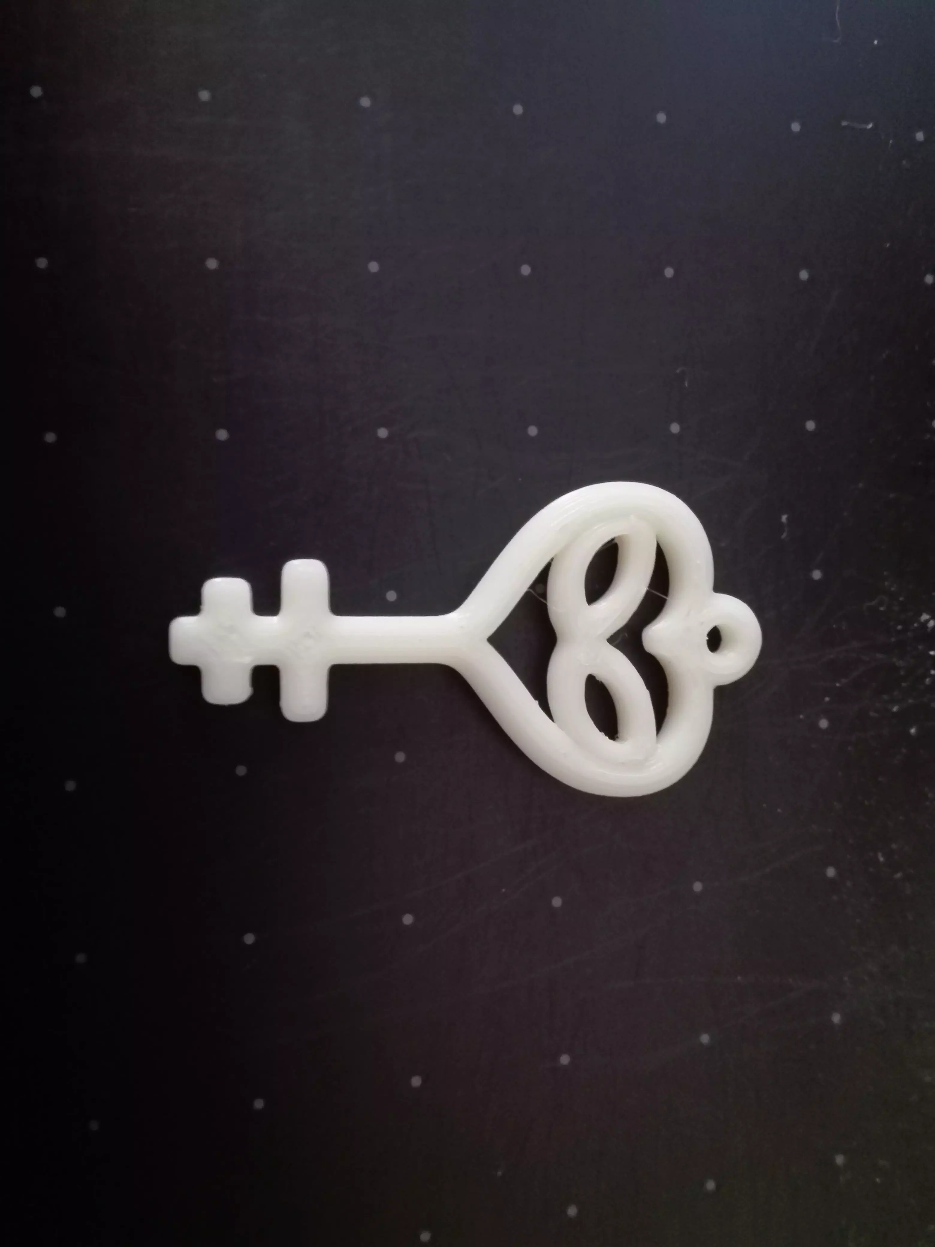 Feminine Heart - Key Pendant 3D print model_0