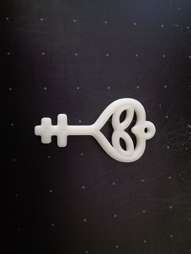 Feminine Heart - Key Pendant 3D print model