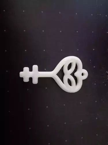 Feminine Heart - Key Pendant 3D print model
