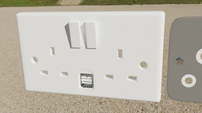 house electrical sockets collection 3D model