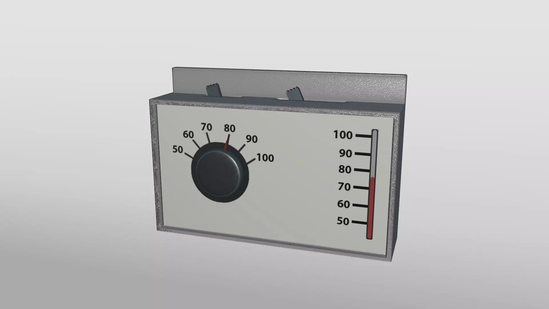 Air Conditioner Control Panel Low-poly 3D model_0