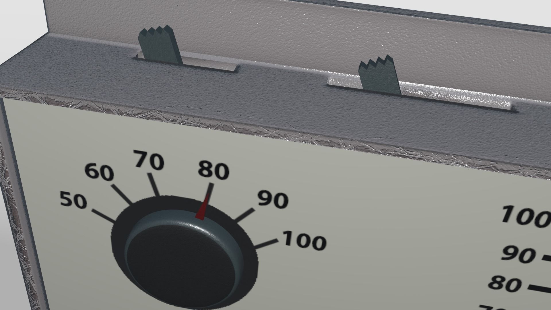Air Conditioner Control Panel Low-poly 3D model_3