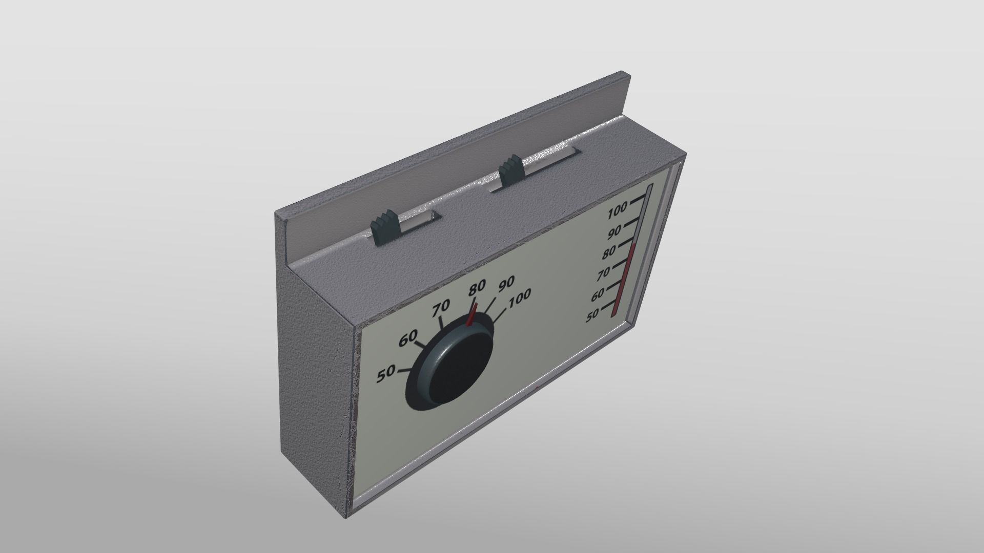 Air Conditioner Control Panel Low-poly 3D model_2