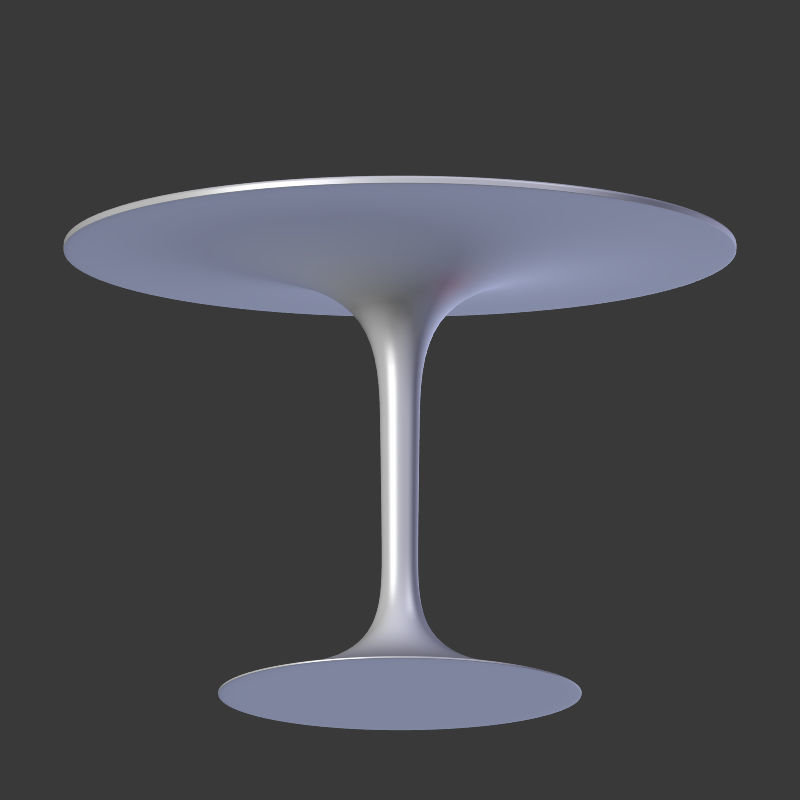 Tulip Chair And Table Low-poly 3D model_5