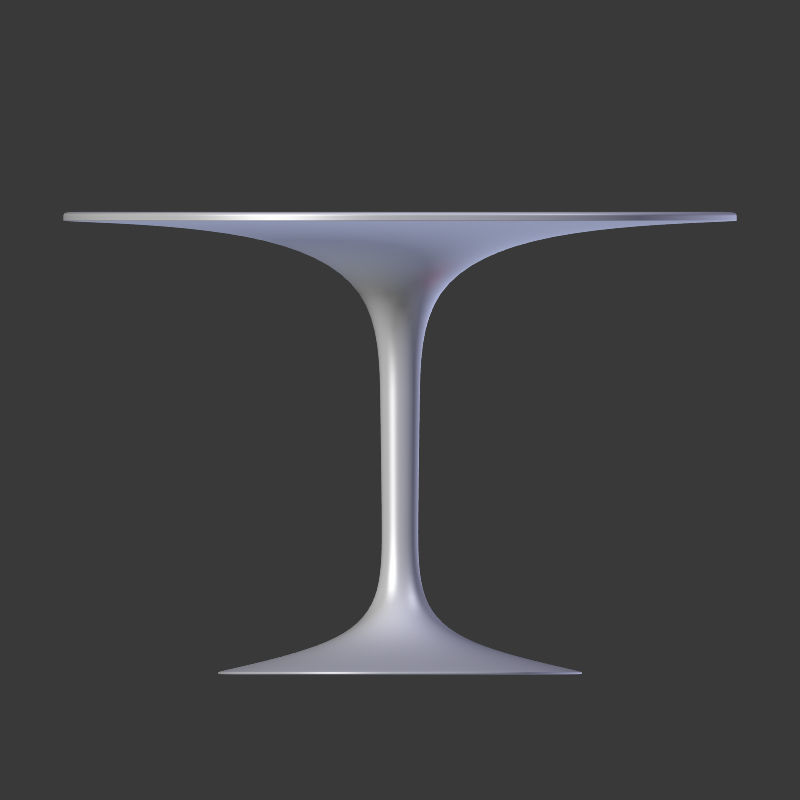 Tulip Chair And Table Low-poly 3D model_4