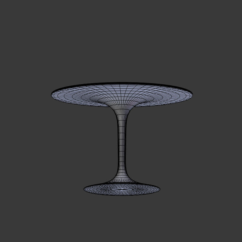 Tulip Chair And Table Low-poly 3D model_8