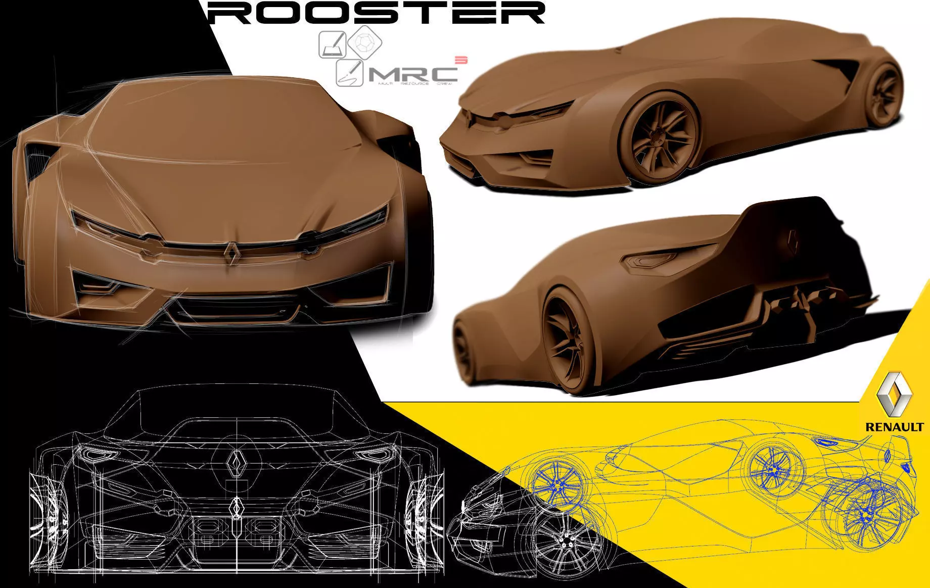 Renault concept Low-poly 3D model_0