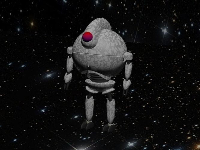 Space robot Low-poly 3D model