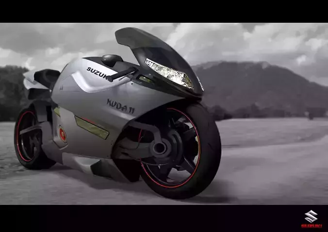 suzuki concept bike Low-poly 3D model