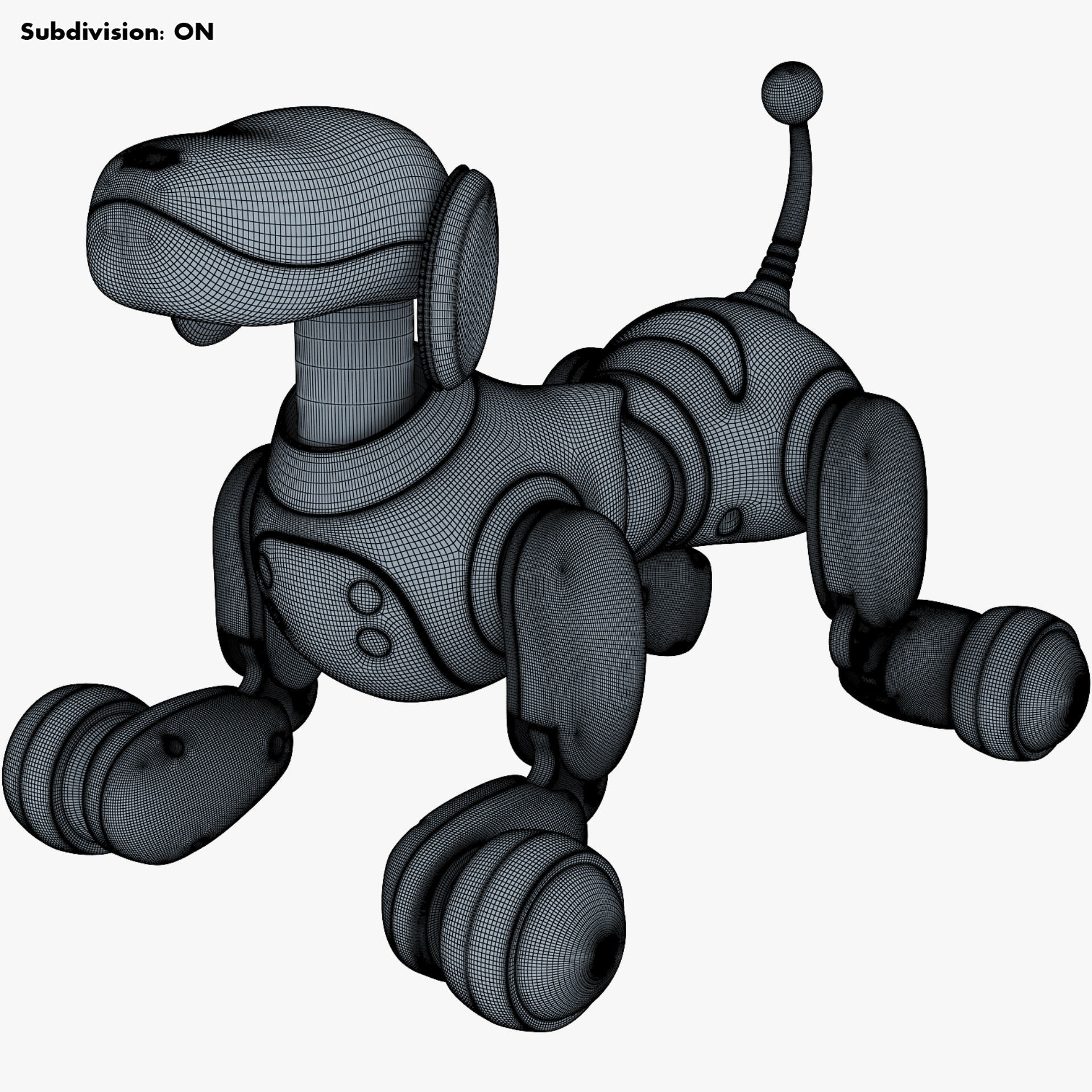 Zoomer Robot Dog Dalmatian 3D model_25