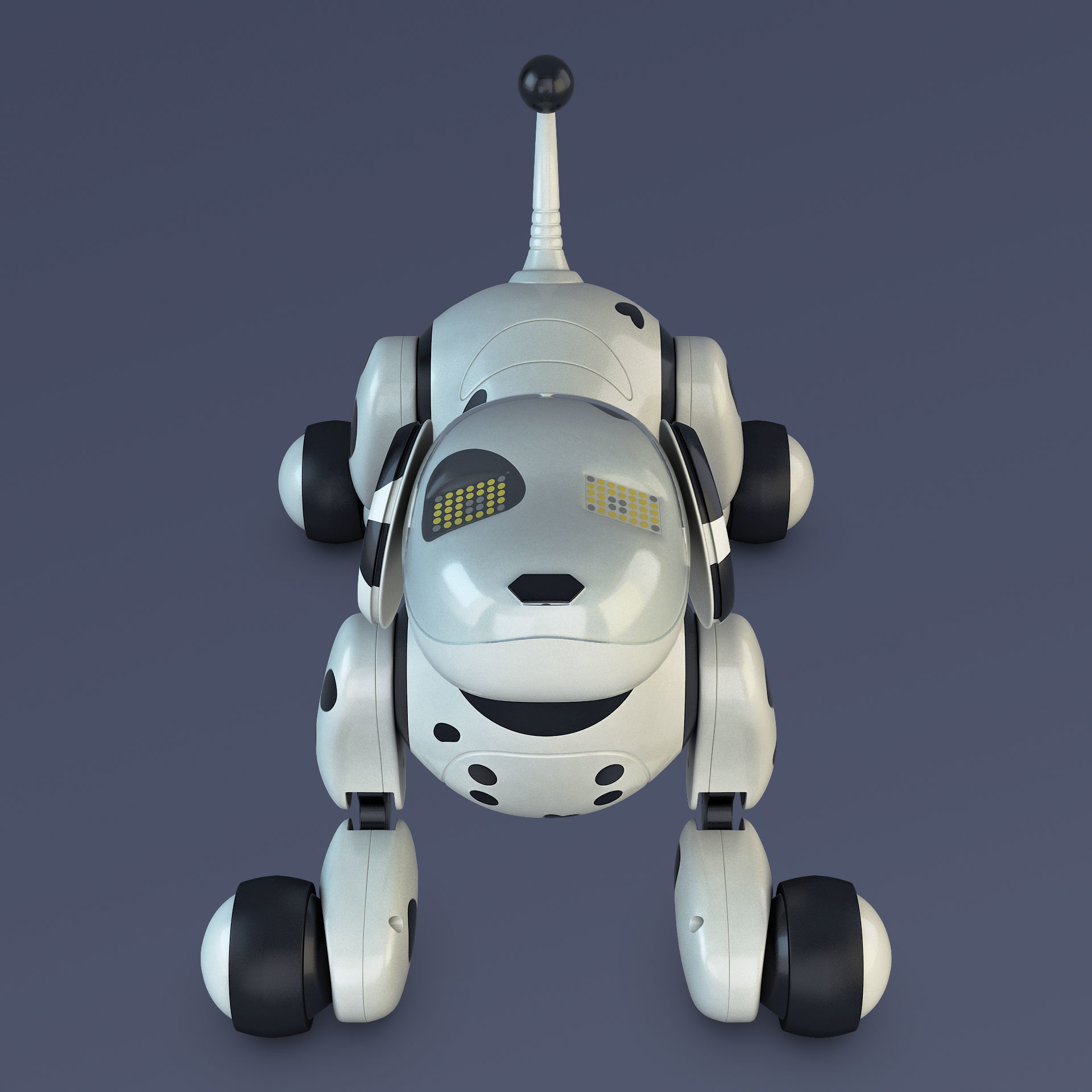 Zoomer Robot Dog Dalmatian 3D model_10