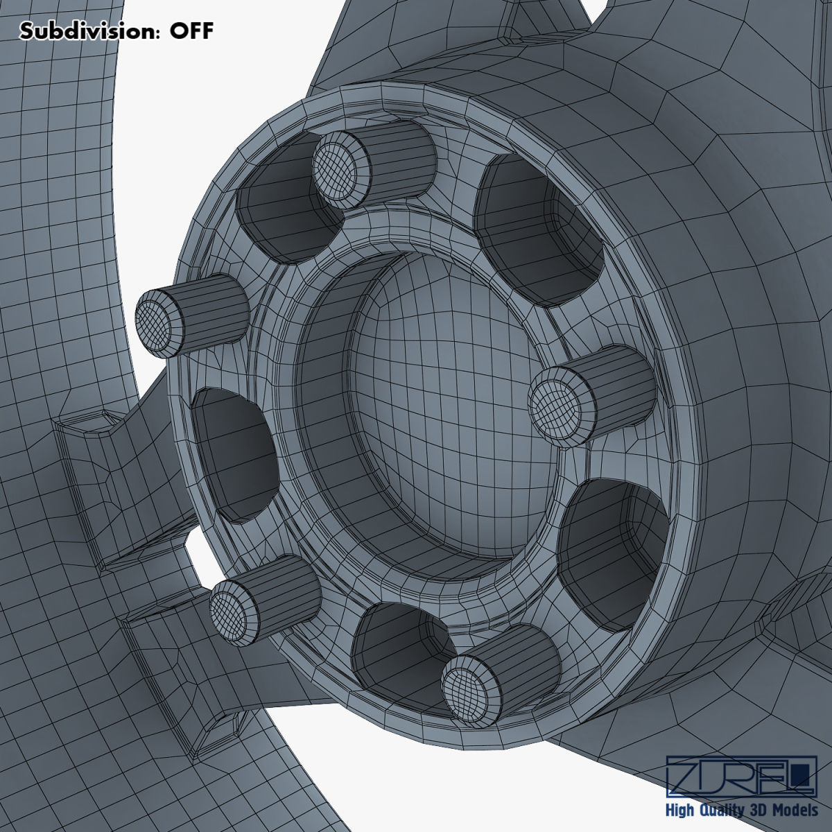 Vossen VPS-317 19 wheel silver 3D model_21