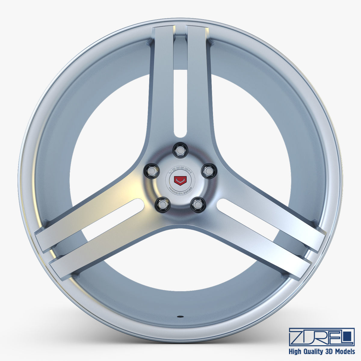 Vossen VPS-317 19 wheel silver 3D model_5