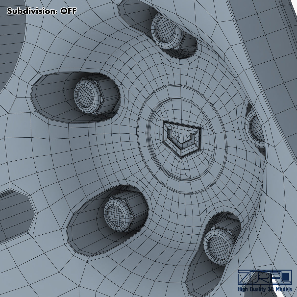 Vossen VPS-317 19 wheel silver 3D model_19