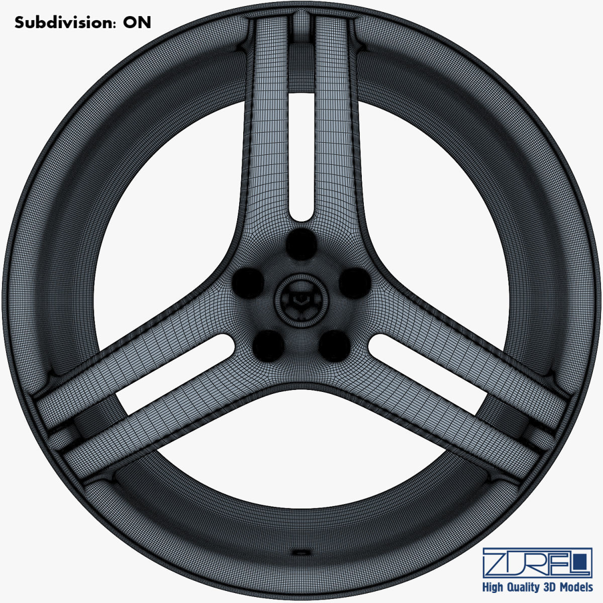Vossen VPS-317 19 wheel silver 3D model_14