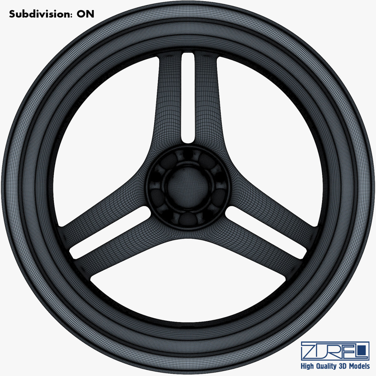 Vossen VPS-317 19 wheel silver 3D model_16