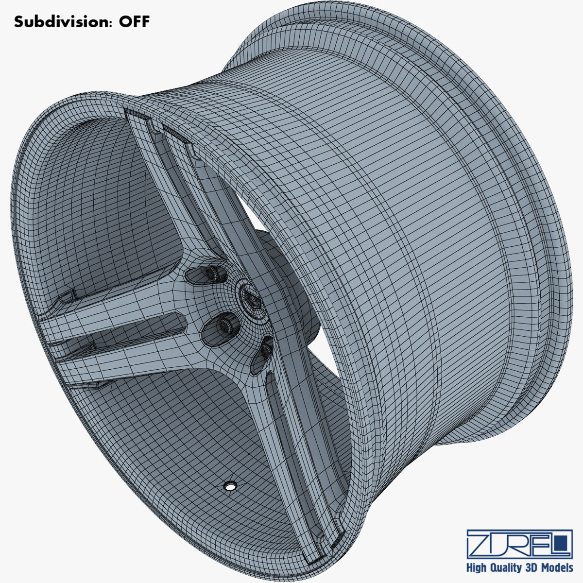 Vossen VPS-317 19 wheel silver 3D model_11