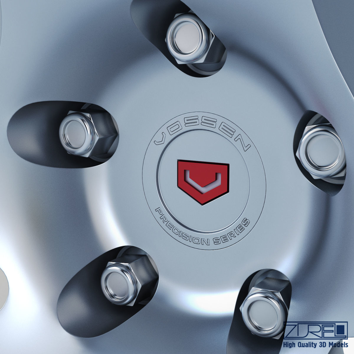 Vossen VPS-317 19 wheel silver 3D model_8