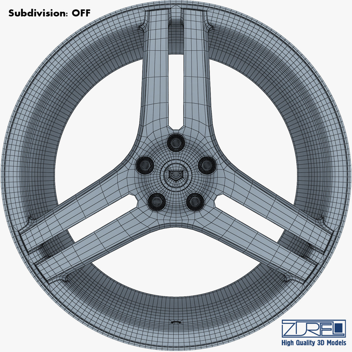 Vossen VPS-317 19 wheel silver 3D model_15