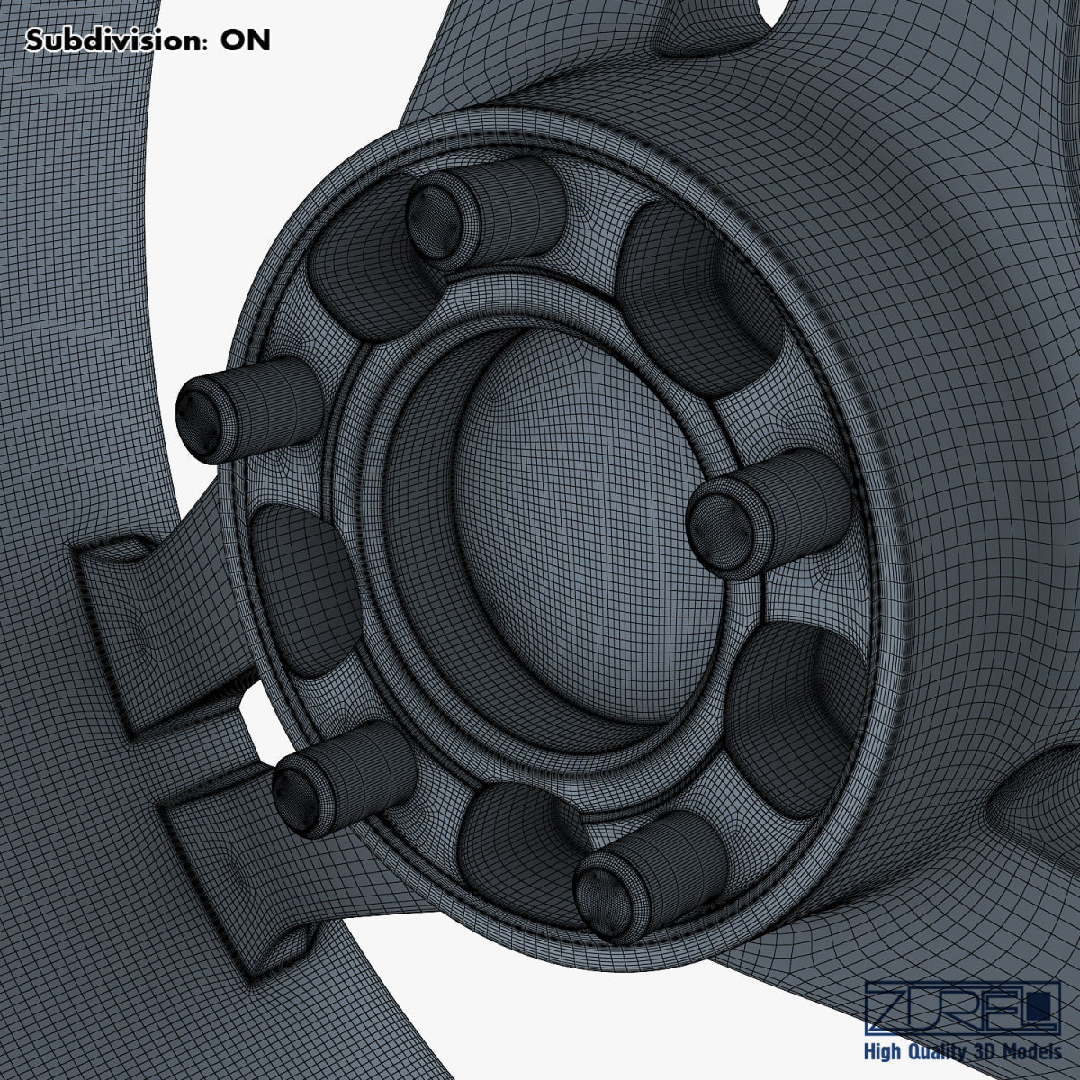 Vossen VPS-317 19 wheel silver 3D model_20