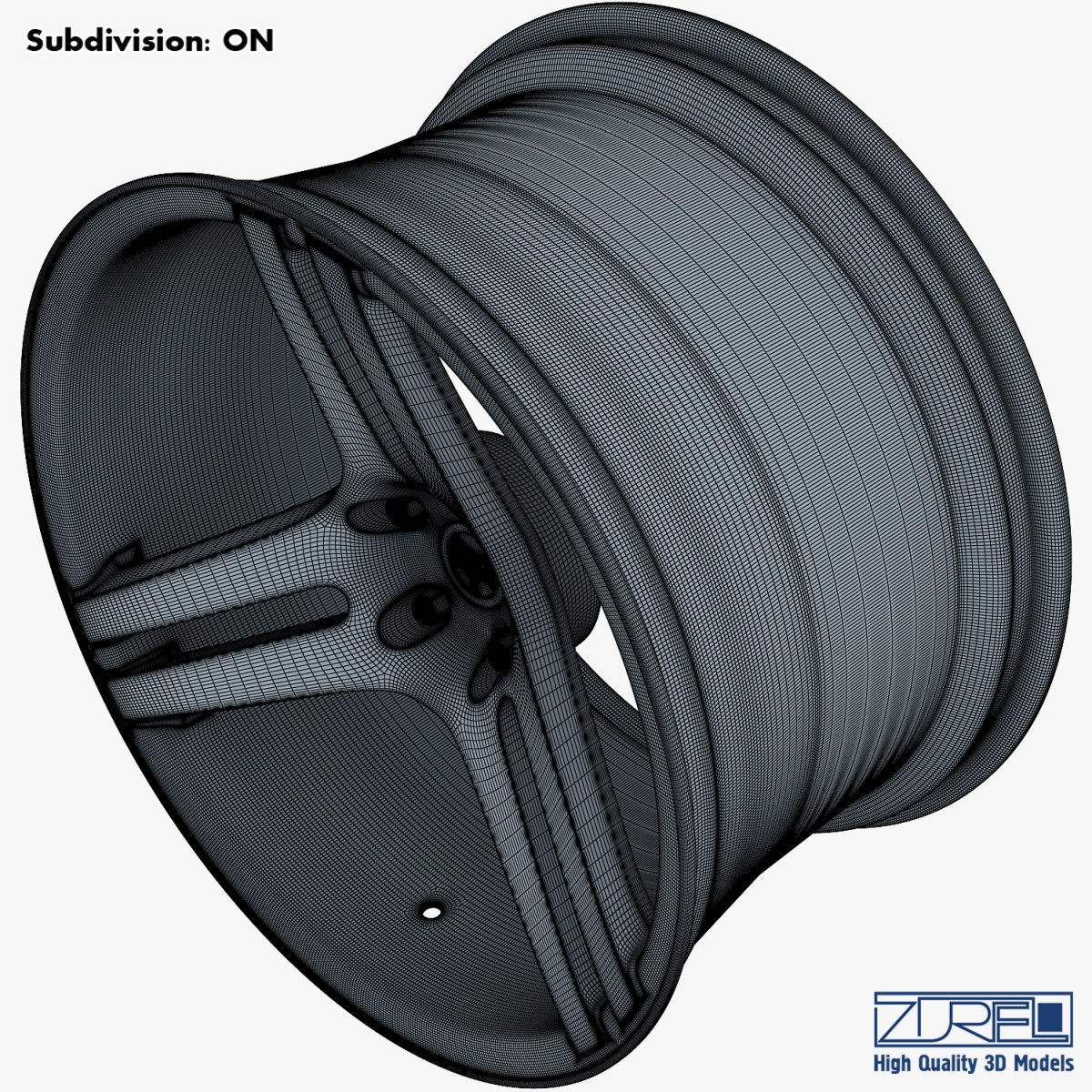 Vossen VPS-317 19 wheel silver 3D model_10