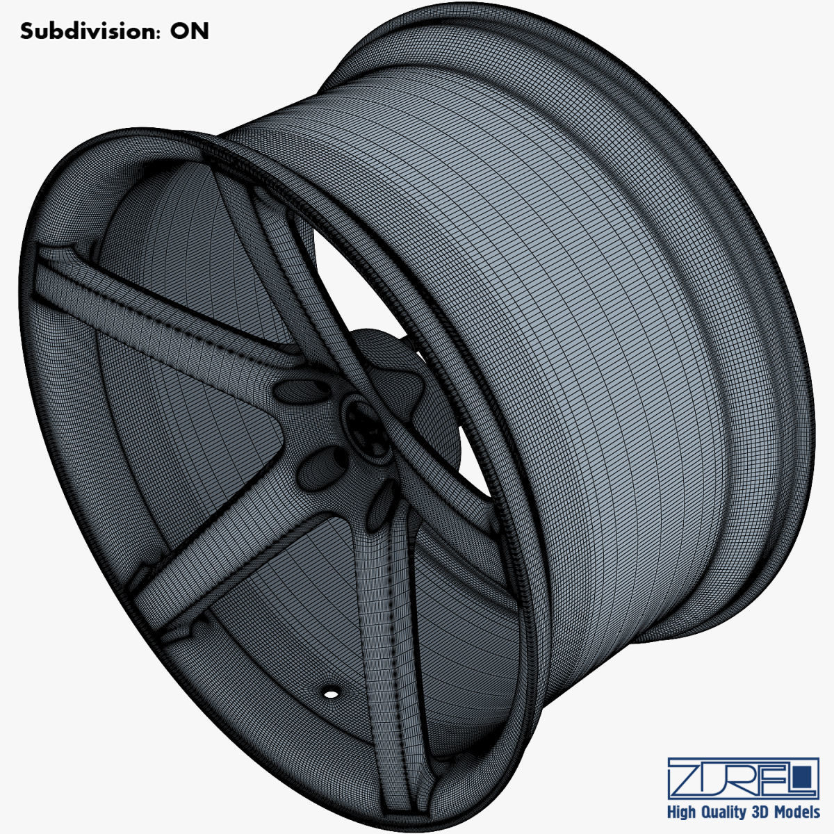 Vossen VPS-303 19 wheel silver 3D model_10